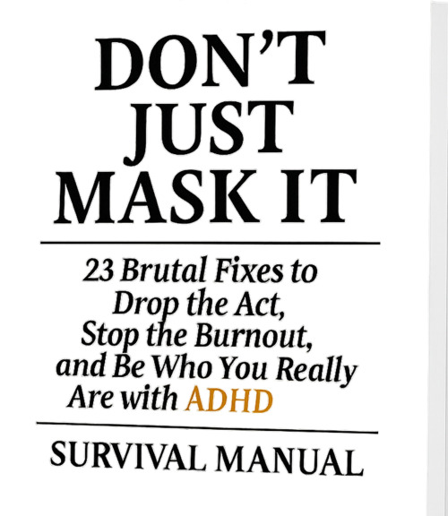 Manual cover for Don’t Just Mask It — ADHD tools to stop pretending and start living as yourself