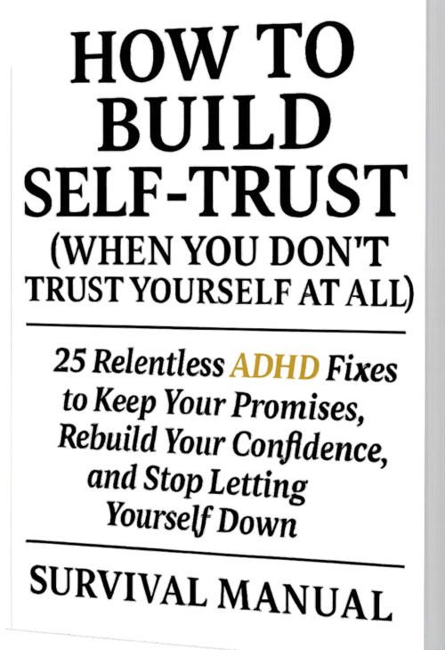 Manual cover for How to Build Self-Trust — ADHD tools to rebuild confidence and follow-through