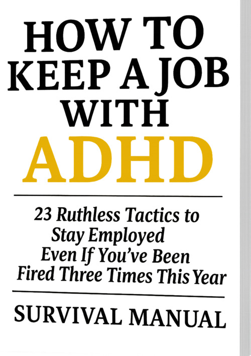 Manual cover for How to Keep a Job with ADHD — 23 ADHD strategies to stay employed and break the unemployment cycle