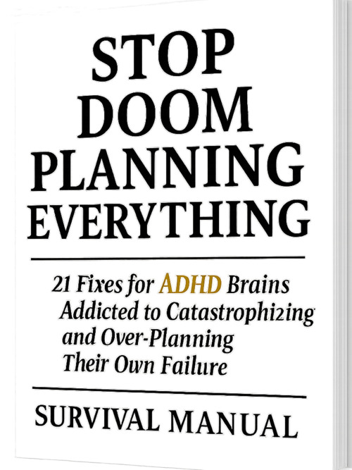Manual cover for Stop Doom Planning Everything — ADHD tools to stop overthinking and catastrophizing