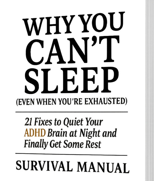 Manual cover for Why You Can’t Sleep — 21 ADHD tools to calm your brain and finally rest